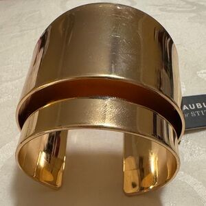 BaubleBar Shiny Gold Statement Cuff